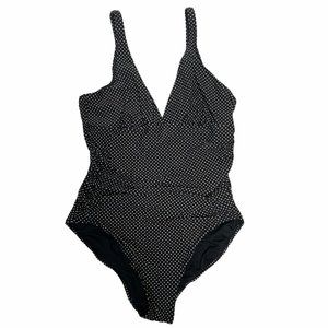 DKNY Polka Dot One Piece Swimsuit Women 12
